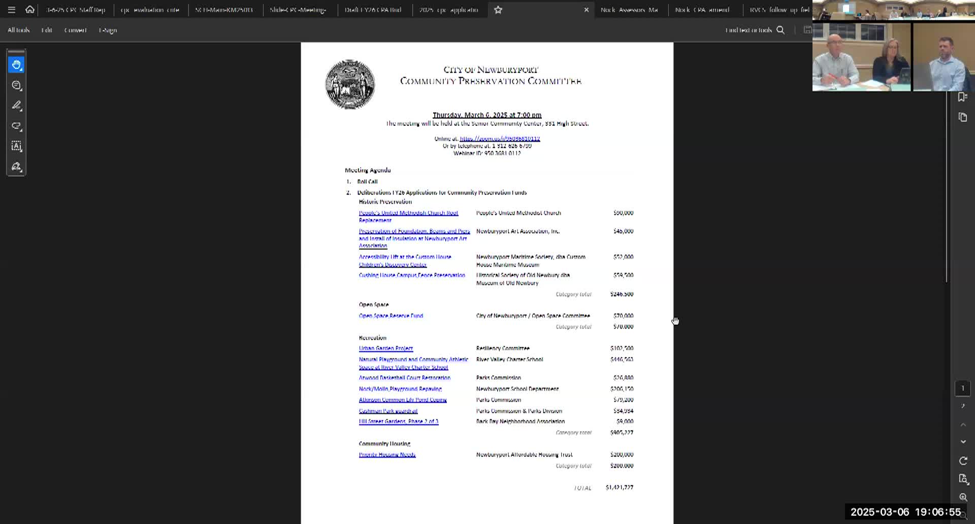 Thumbnail image for Newburyport Preservation Committee 2025-03-06
