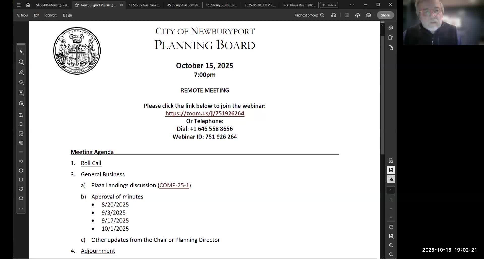Newburyport Planning Board 2025-10-15