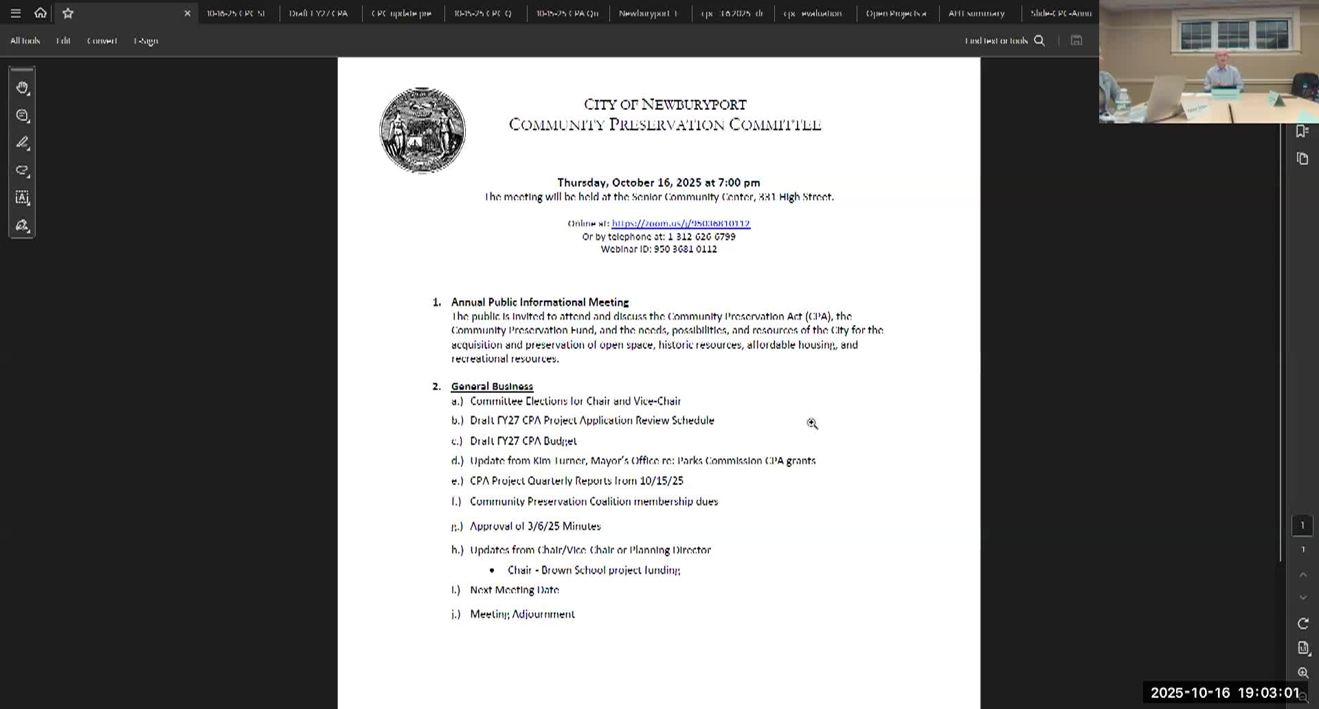 Thumbnail image for Newburyport Preservation Committee 2025-10-16