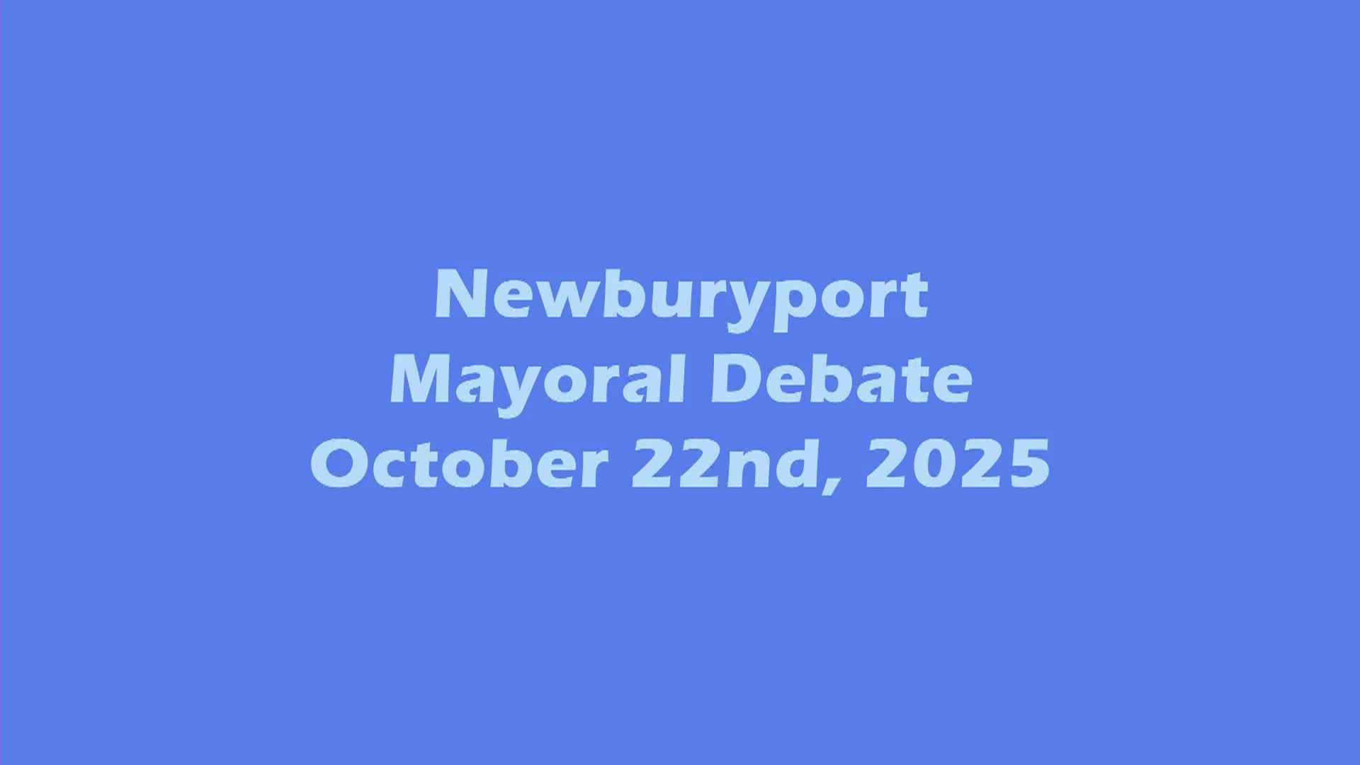 Thumbnail image for Mayoral Debate 10-22-25