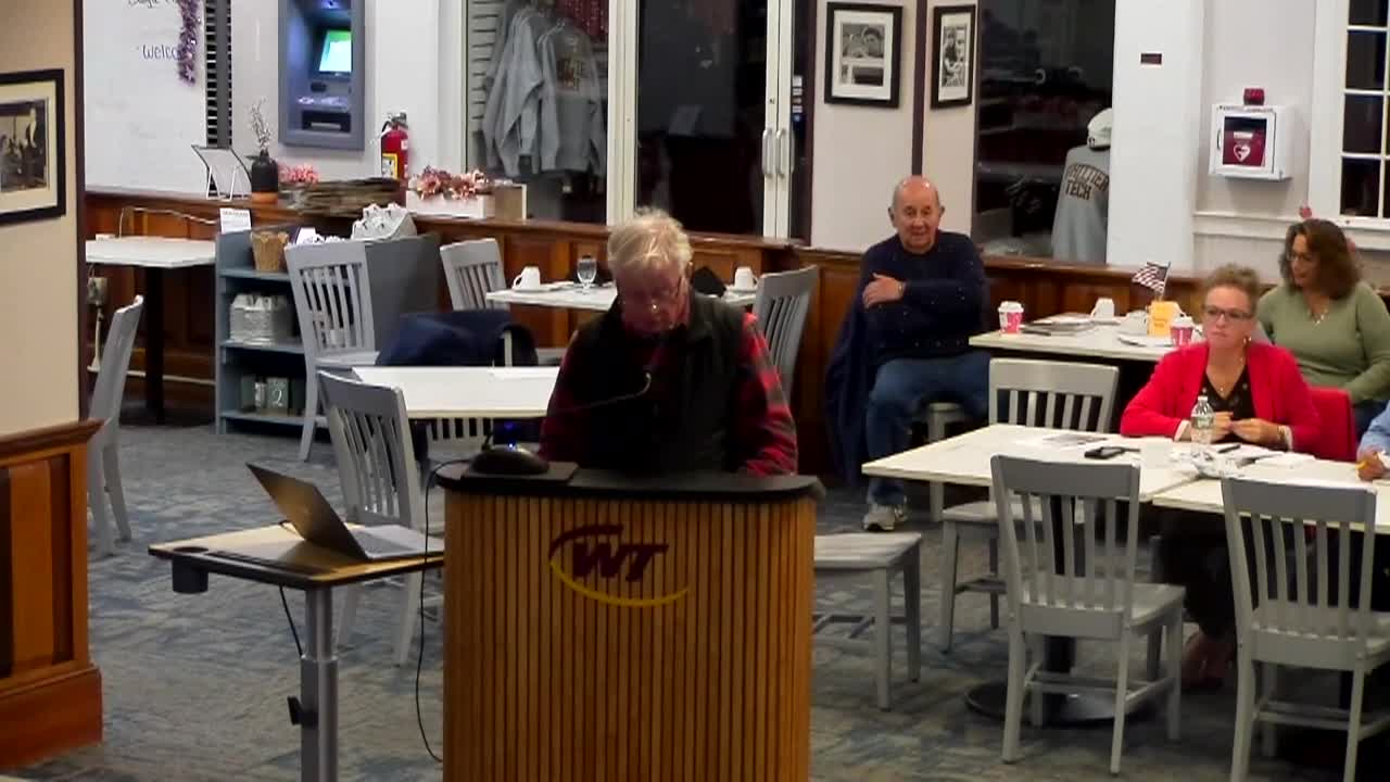 Whittier Tech School Comm. Meeting November 5th 2025