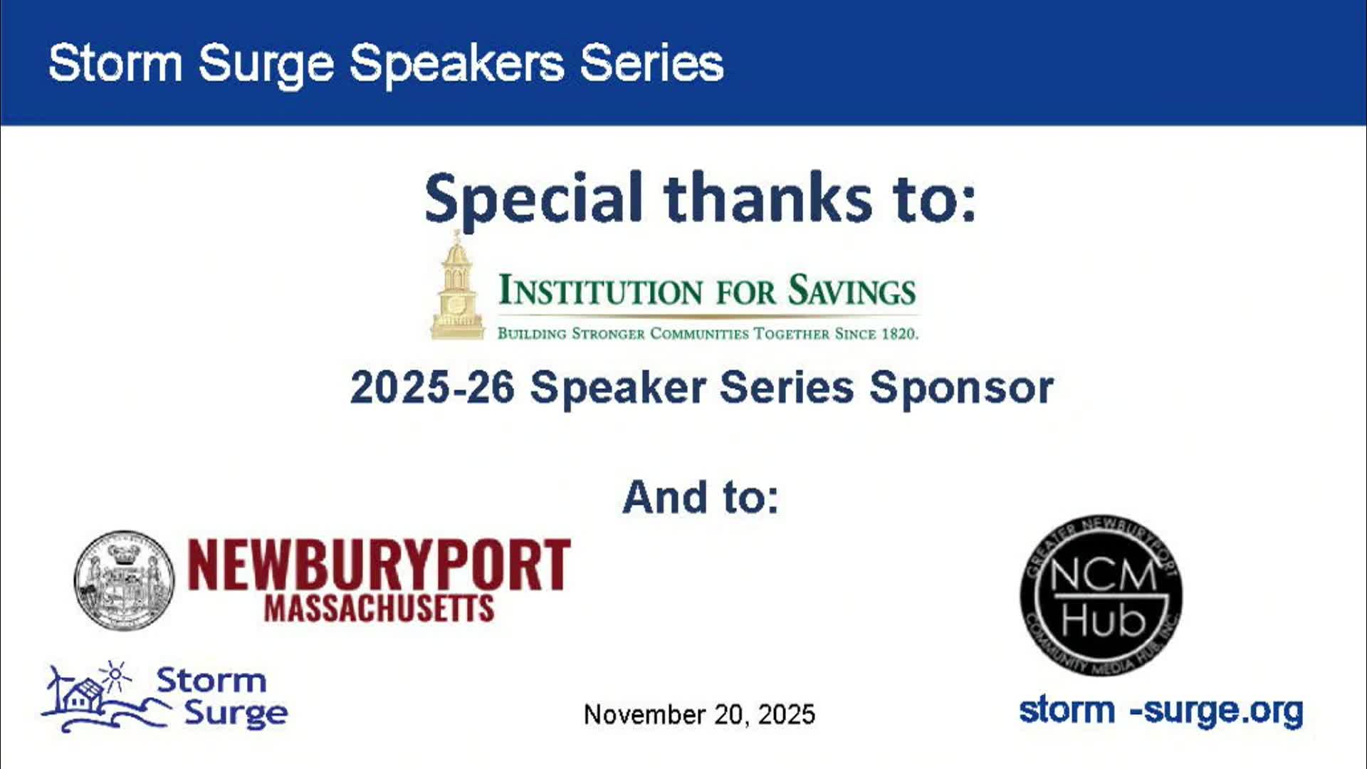 Storm Surge: Addressing the Health of the Merrimack River 11-20-2025