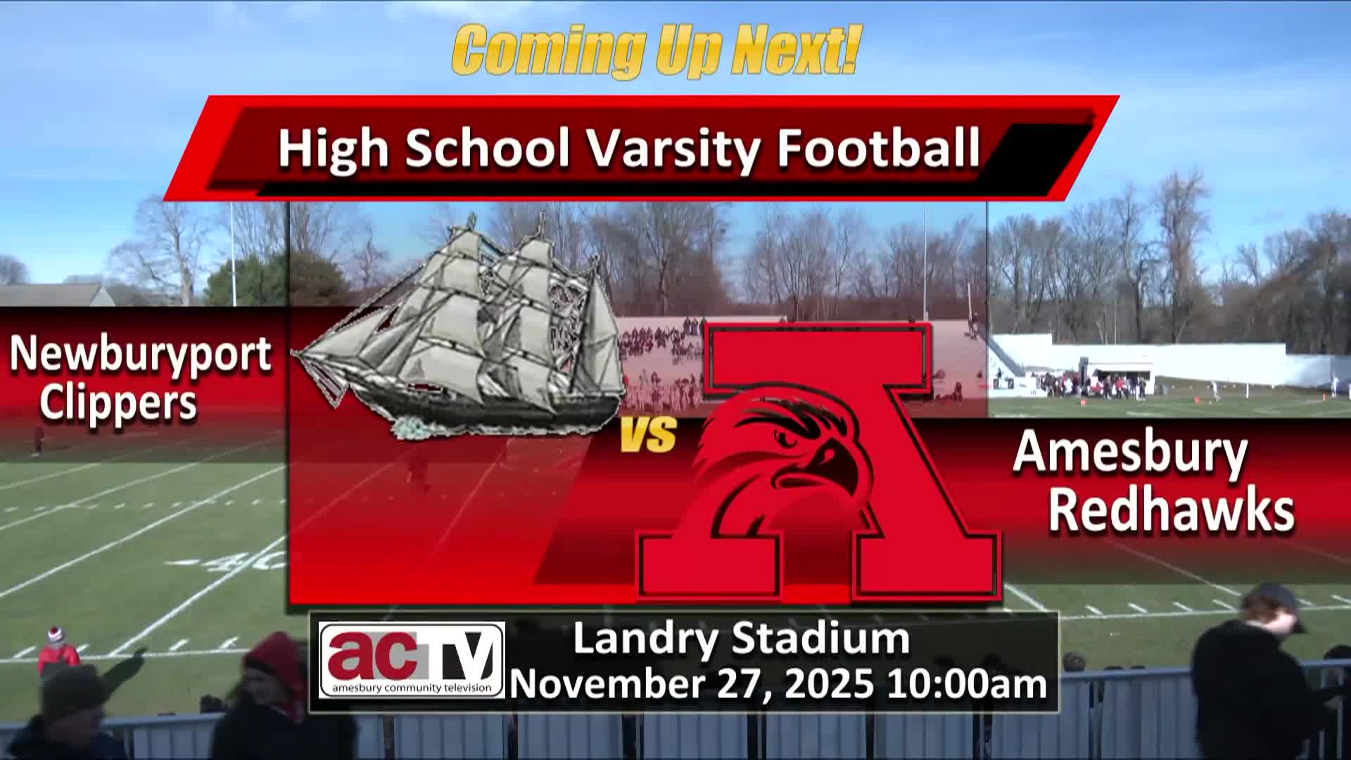 Newburyport Vs. Amesbury Thanksgiving Football 2025
