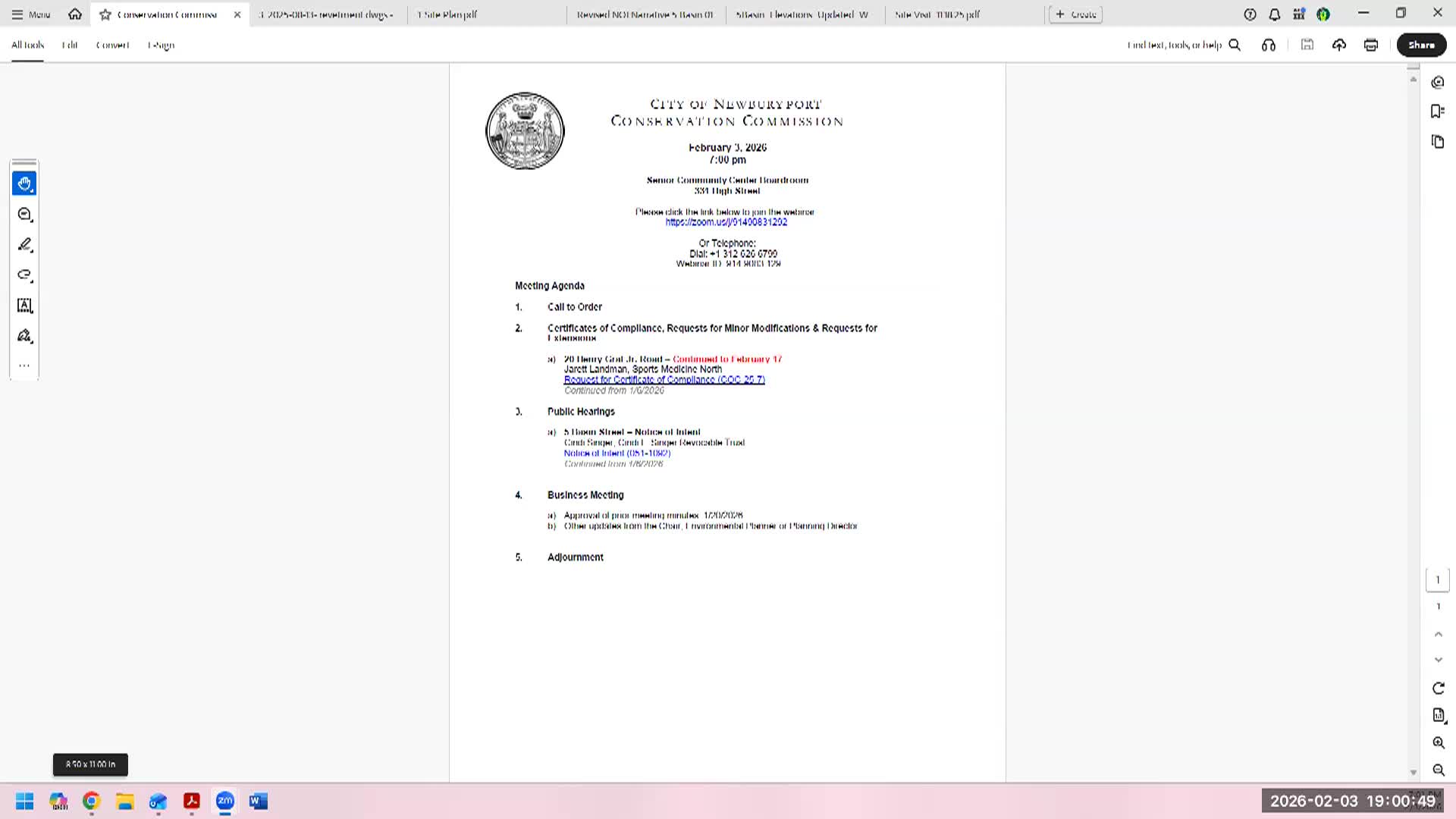 Newburyport Conservation Commission 2026-02-03