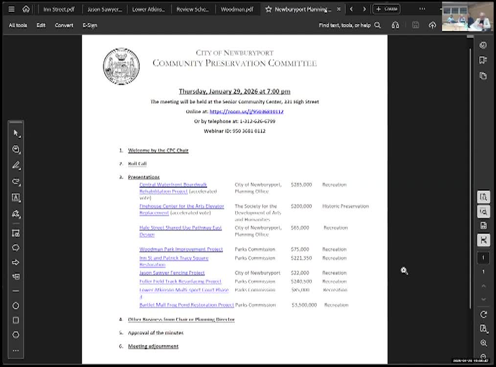 Thumbnail image for Newburyport Preservation Committee 2026-01-29