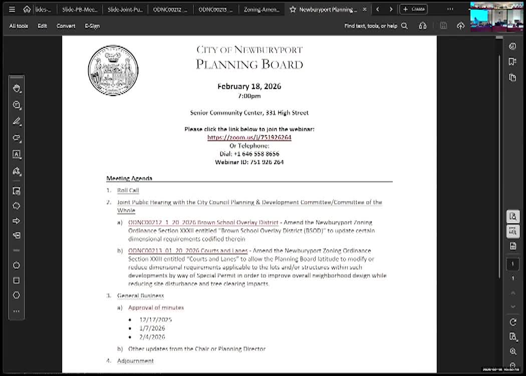Newburyport Planning Board 2026-02-18