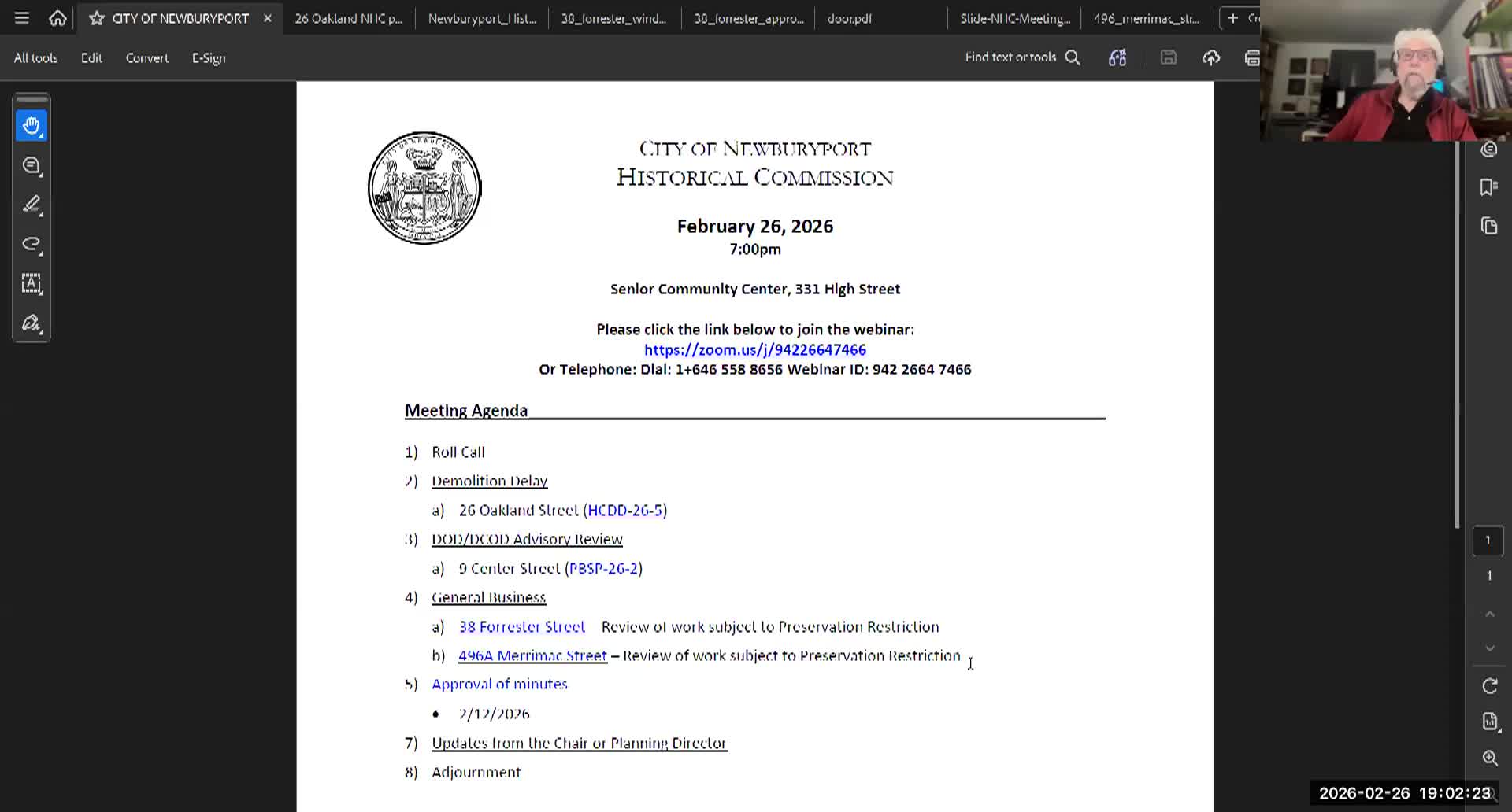 Newburyport Historical Commission 2026-02-26