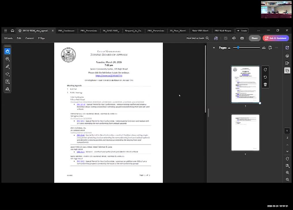 Newburyport Zoning Board of Appeals 2026-03-24
