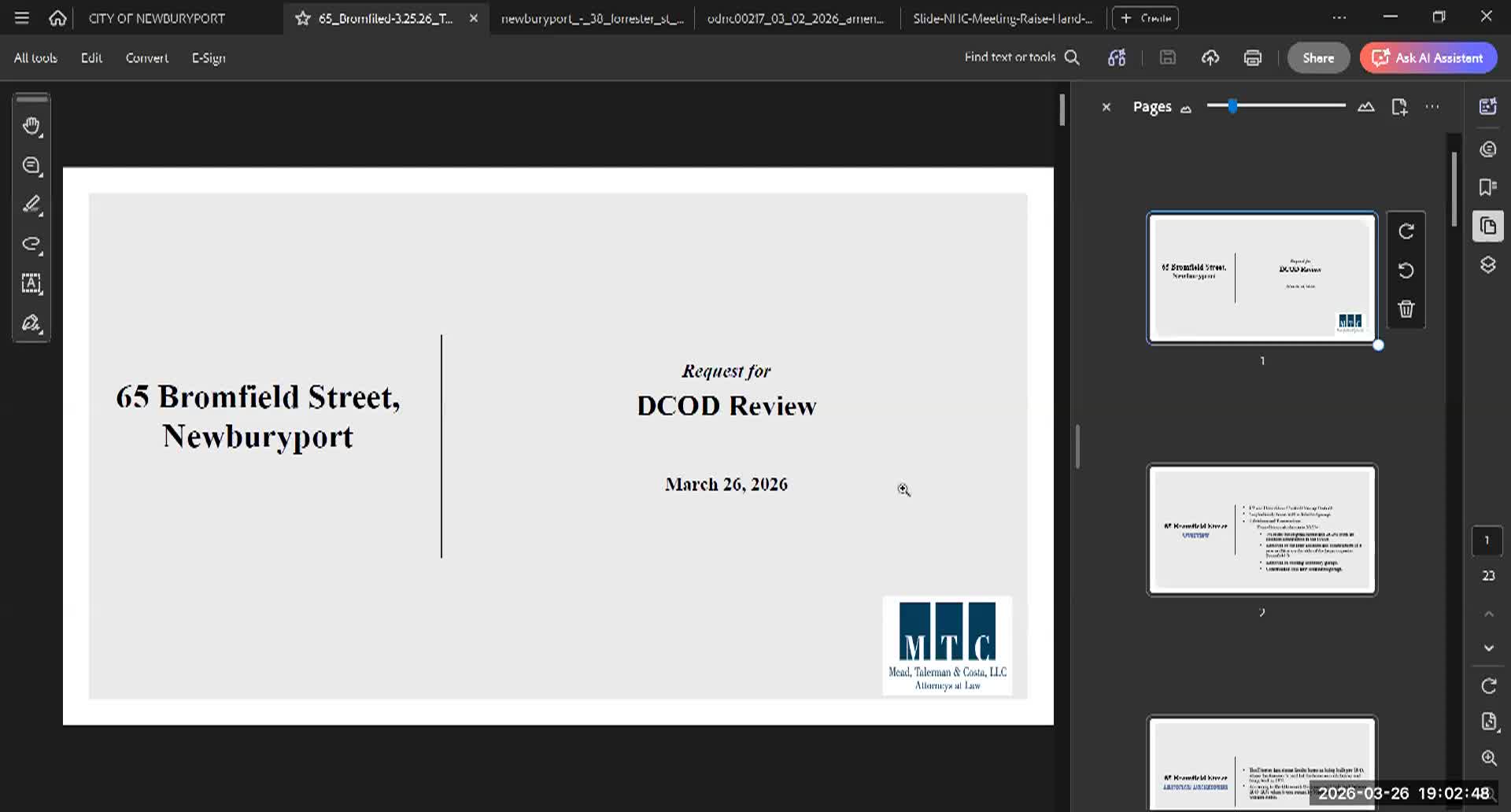 Newburyport Historical Commission 2026-03-26
