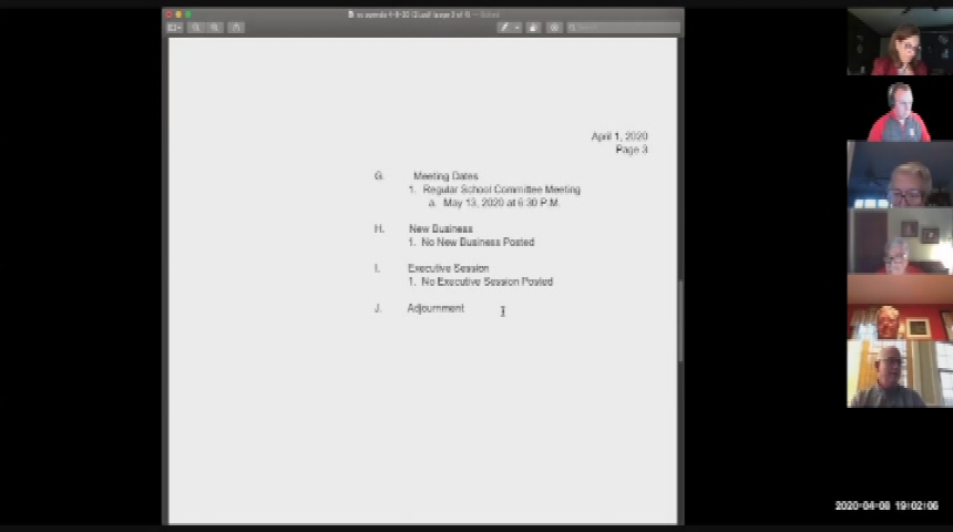 Thumbnail image for Whittier School Committee April 2020