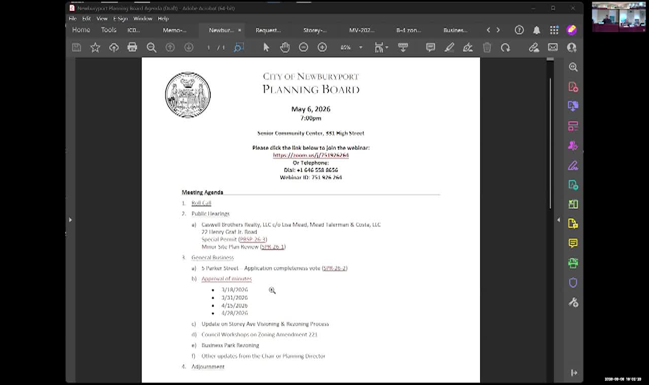 Thumbnail image for Newburyport Planning Board 2026-05-06