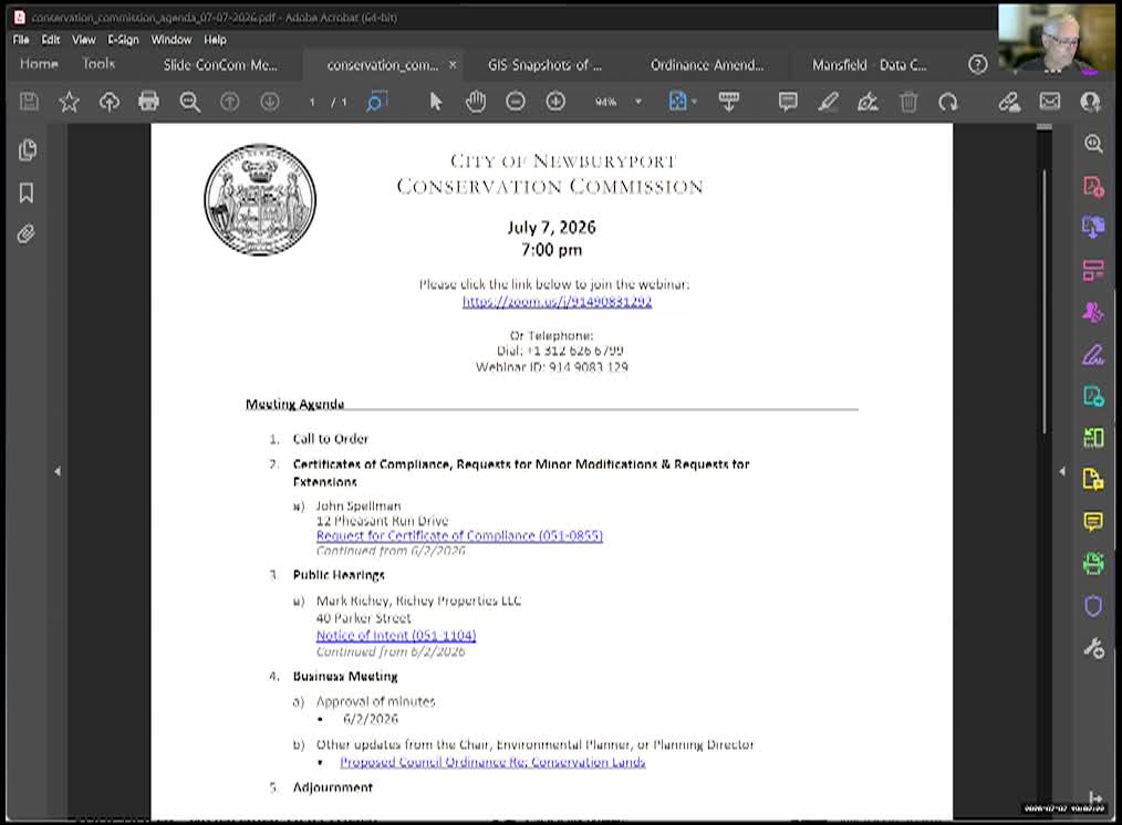 Thumbnail image for Newburyport Conservation Commission 2026-07-07