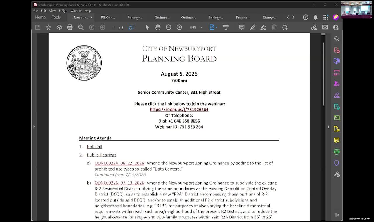Thumbnail image for Newburyport Planning Board 2026-08-05