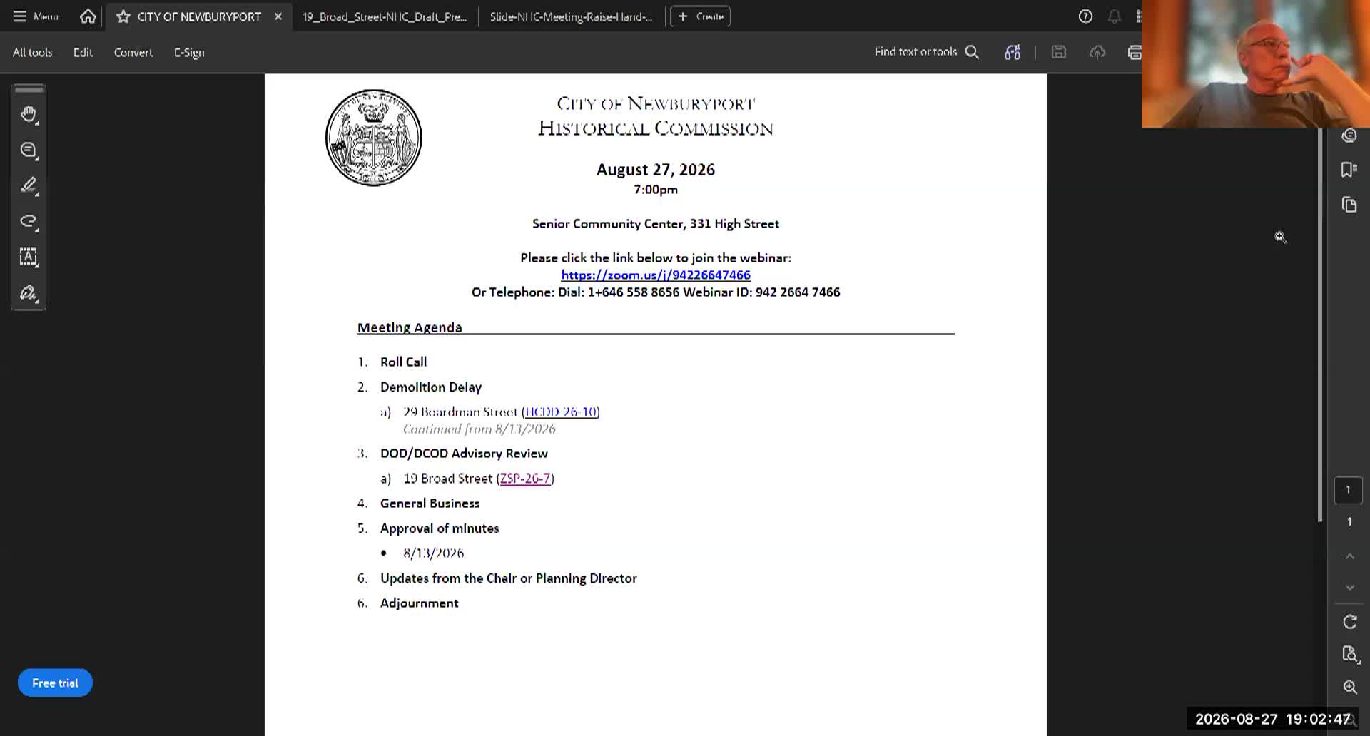 Thumbnail image for Newburyport Historical Commission 2026-08-27