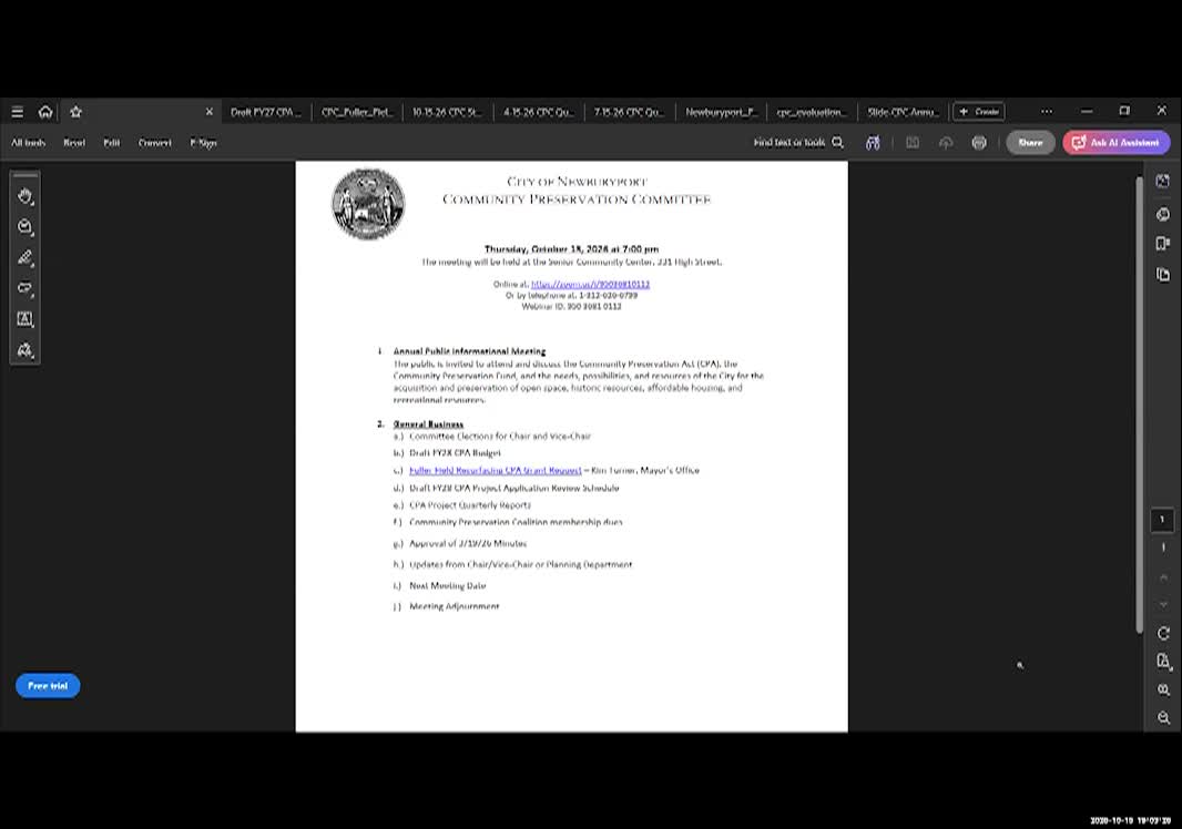 Thumbnail image for Newburyport Preservation Committee 2026-10-15