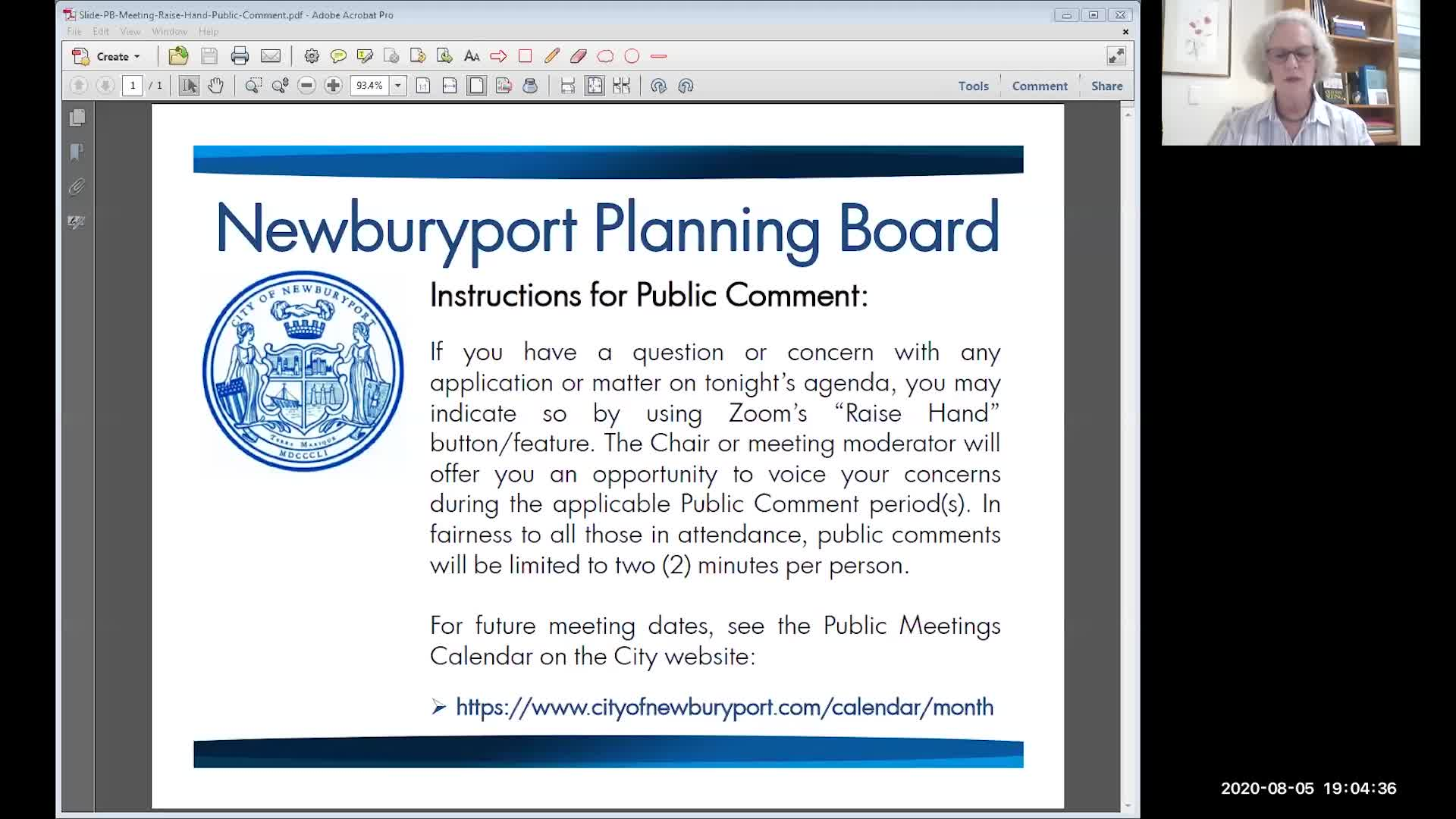 Thumbnail image for Newburyport Planning Board 2020-08-05