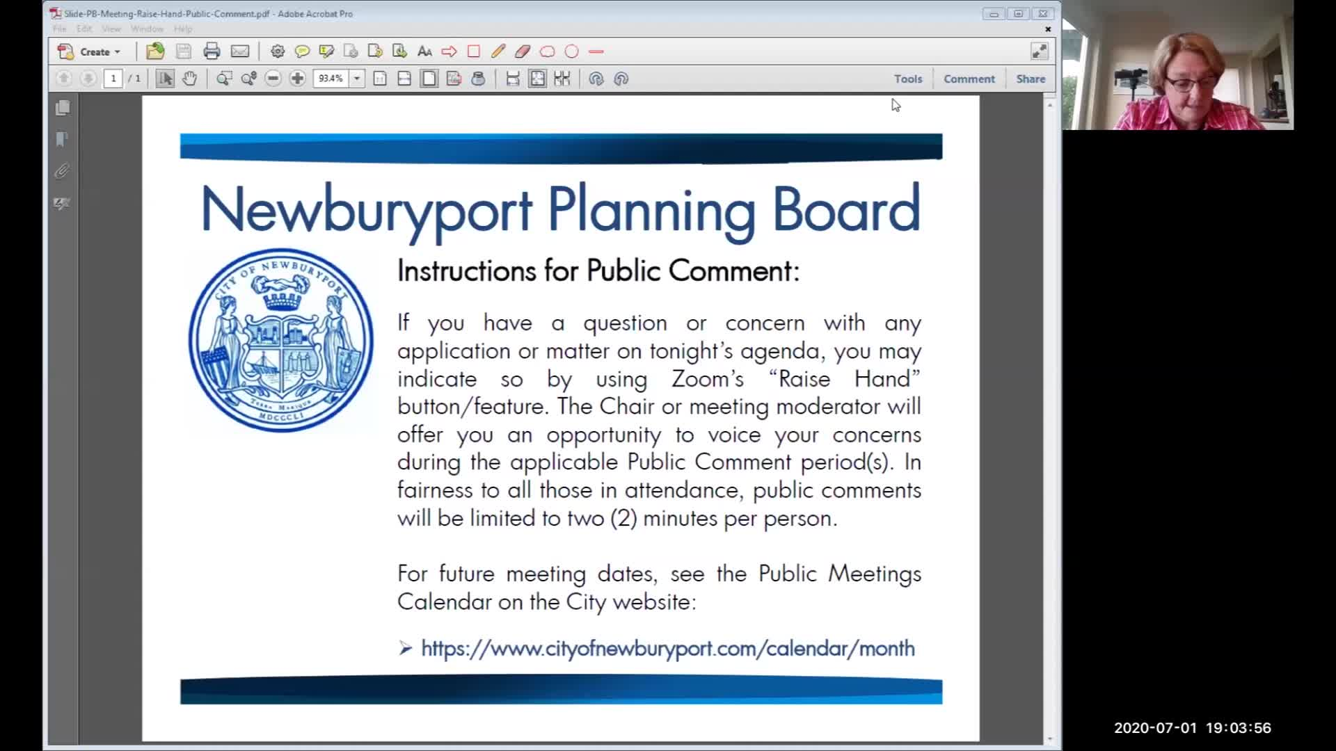 Thumbnail image for Newburyport Planning Board 2020-07-01