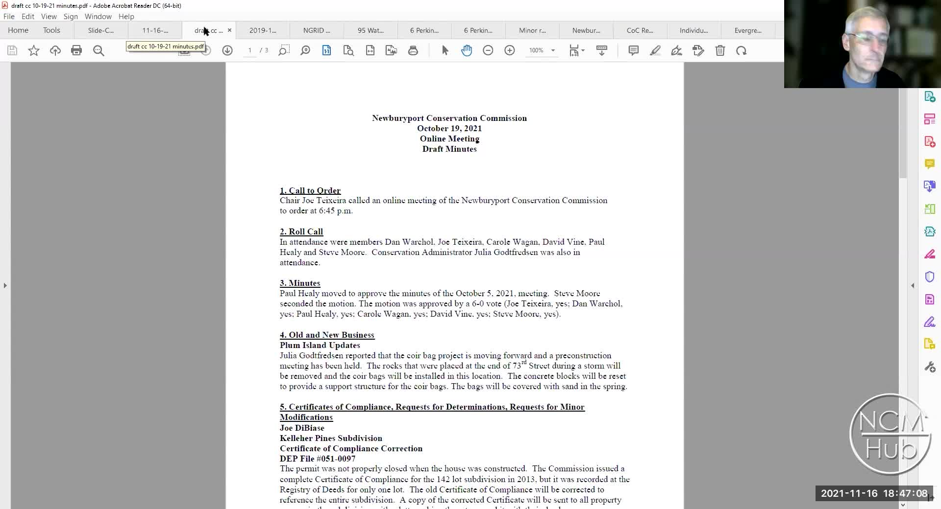 Thumbnail image for Newburyport Conservation Commission 2021-11-16