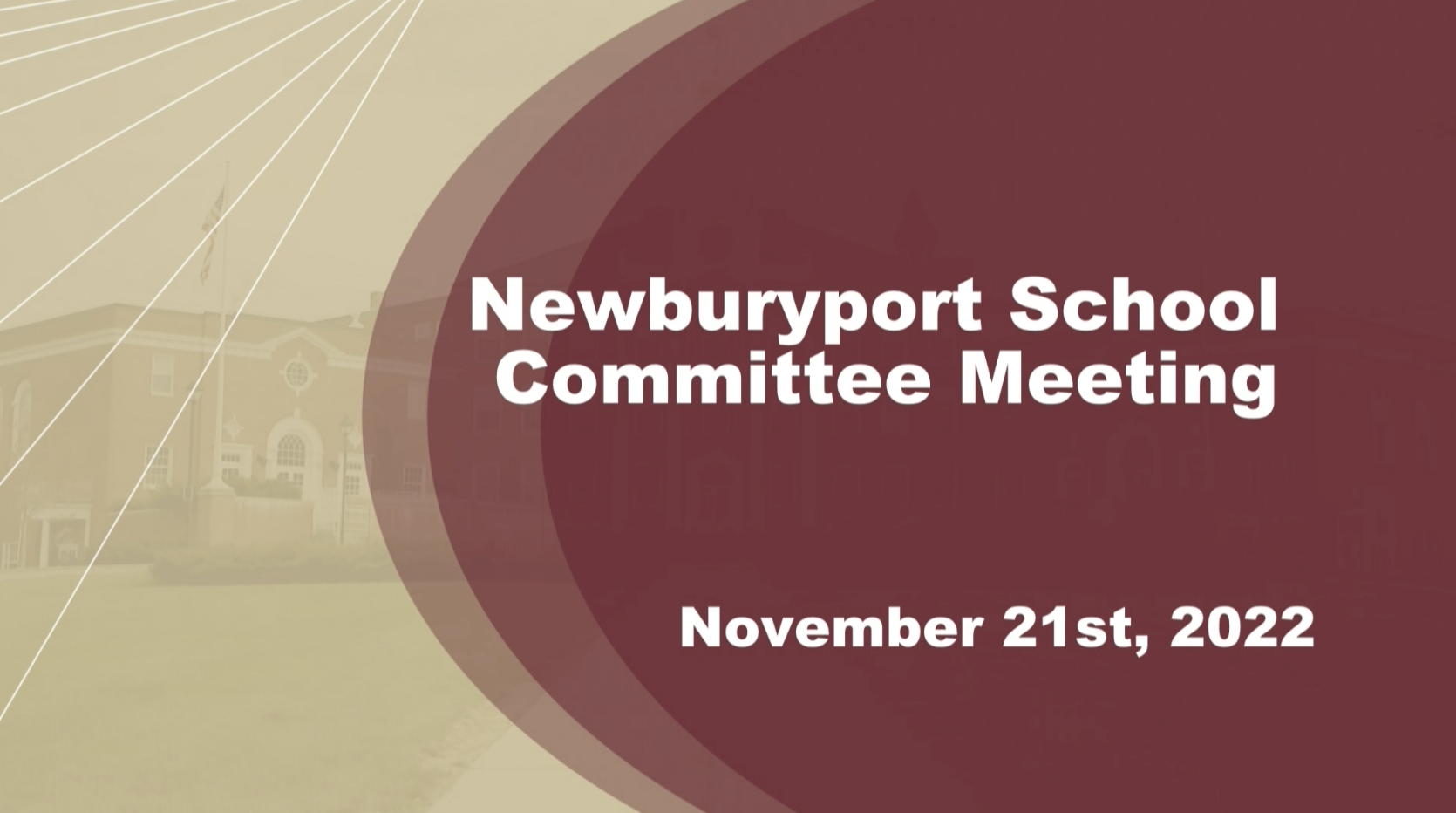 Thumbnail image for Newburyport School Committee Meeting on November 21, 2022
