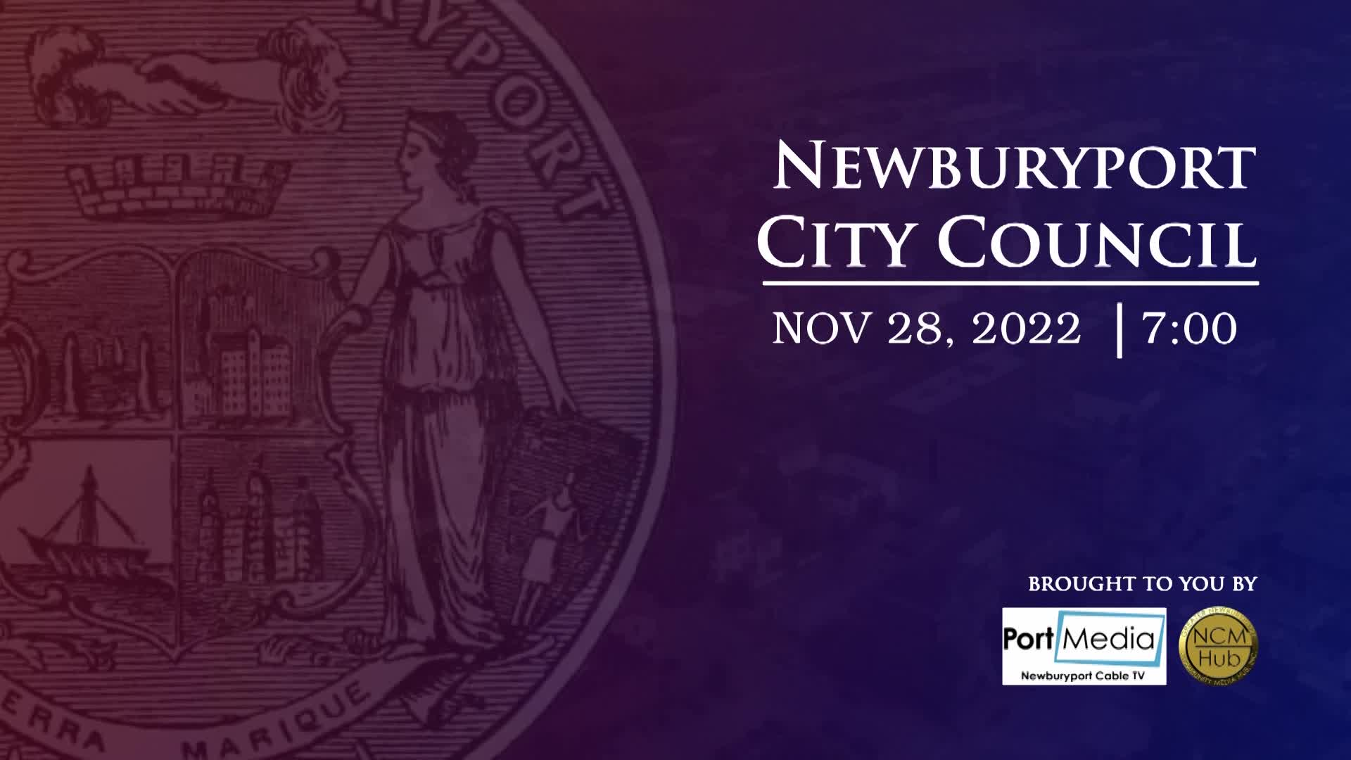 Thumbnail image for Newburyport City Council Meeting on November 28, 2022